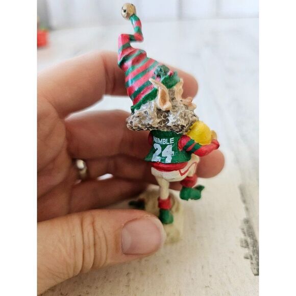 Enesco nimble football Sandi zimnicki player bulb vintage 1991 830992 elf playin - Picture 4 of 9
